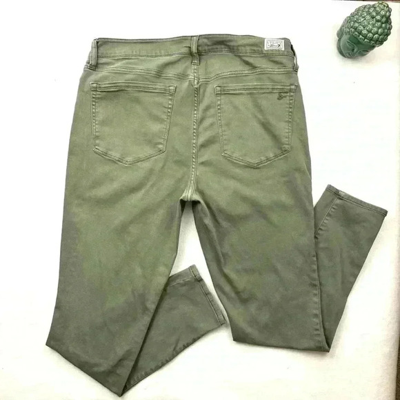 Seven7 Green Military Utility Ankle Stretch Midrise Ankle Skinny Pants Size 12 - Picture 7 of 16
